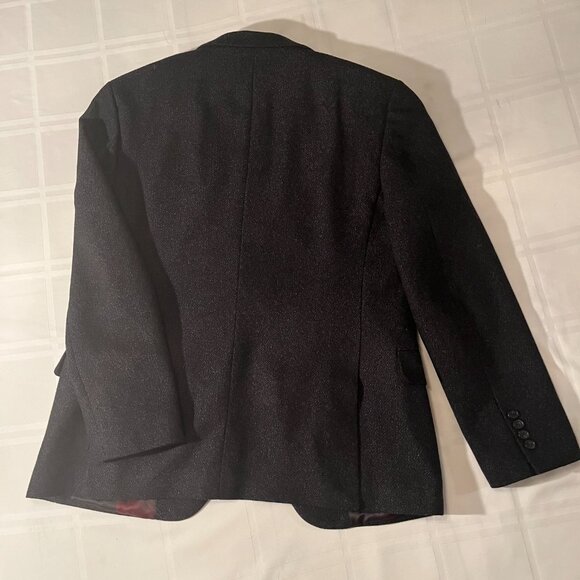 Linea Charcoal Herringbone Blazer w/ Zip Insert, Size L (40-42R) - Picture 8 of 14